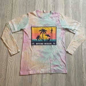 Ft Myers Beach Florida LS TShirt Womens S Tie Dye Ragwear USA